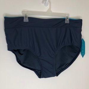 Free Country swim bottom blue plus size 2X stretch